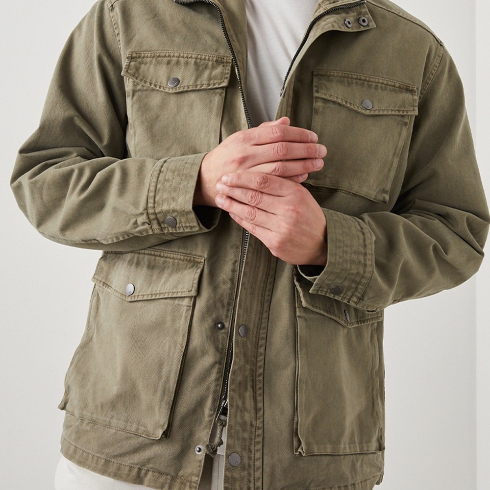Rails Men's Khaki Military Jacket